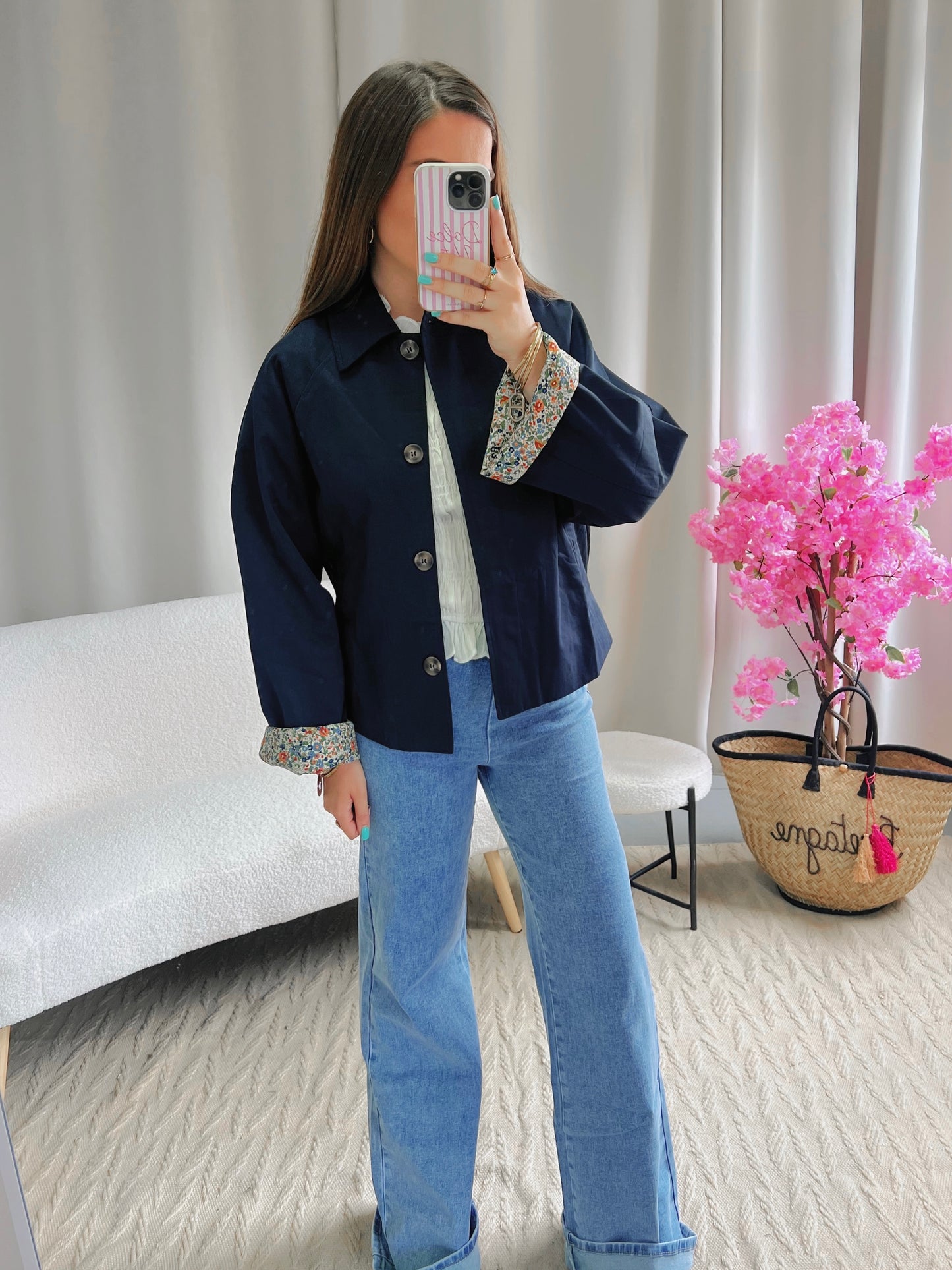 Trench JOSÉPHINE bleu marine