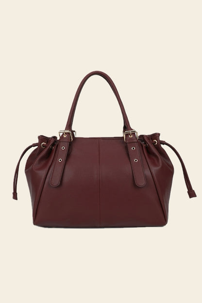 Sac STUD bordeaux grainé synthétique