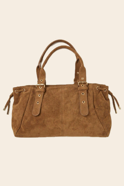 Sac BOSTON camel en suédine