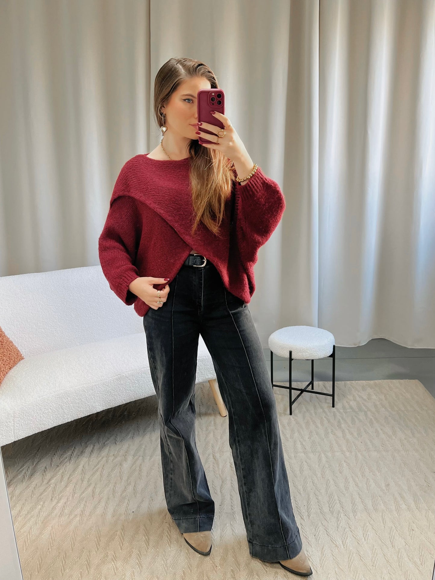 Pull NINA bordeaux