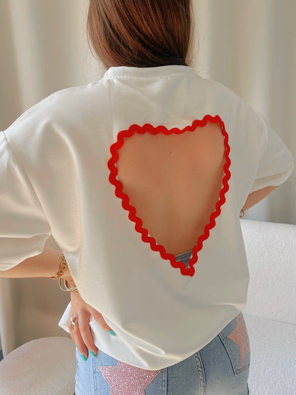 T-shirt CŒUR blanc