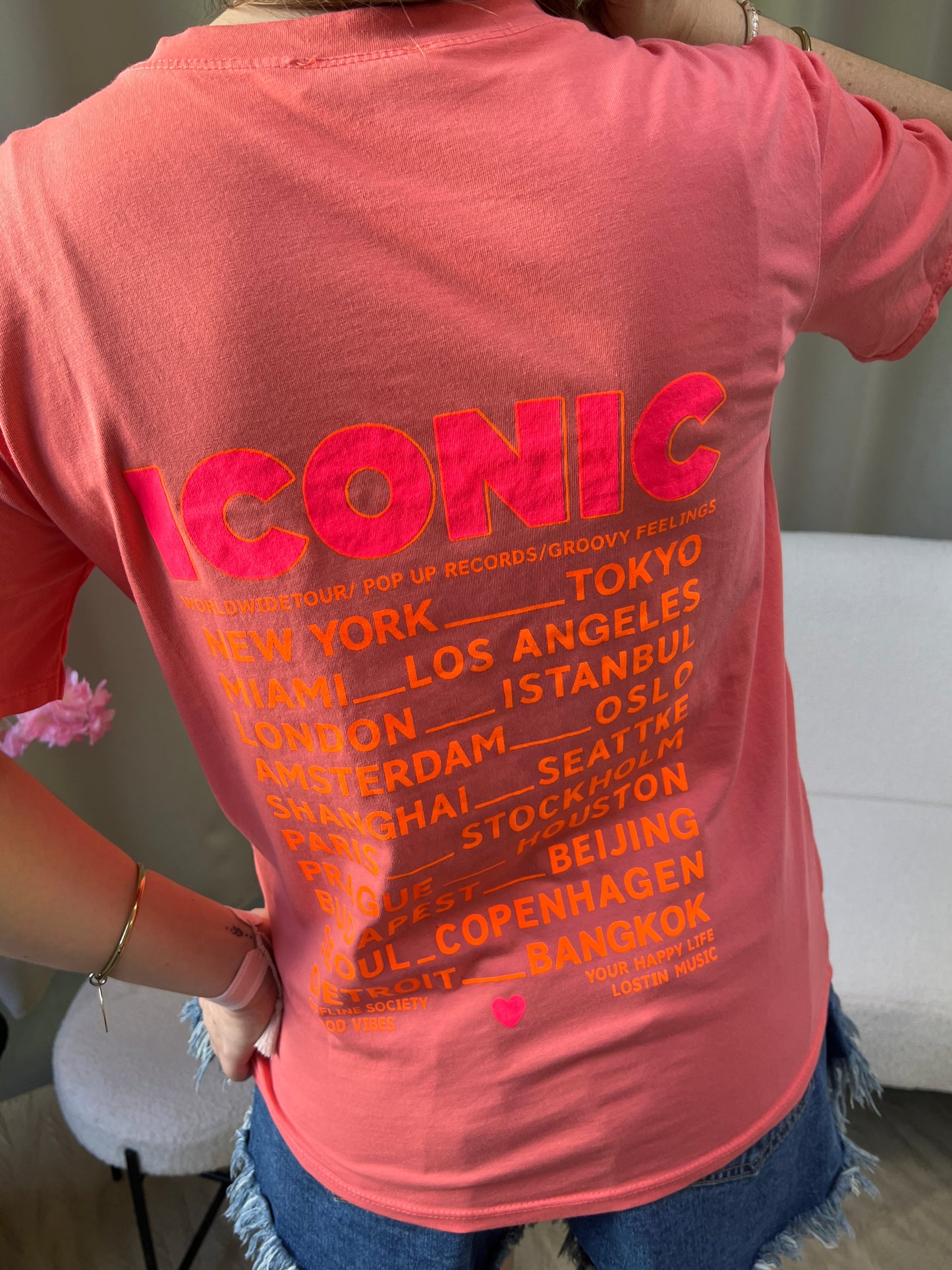 T-shirt ICONIC corail