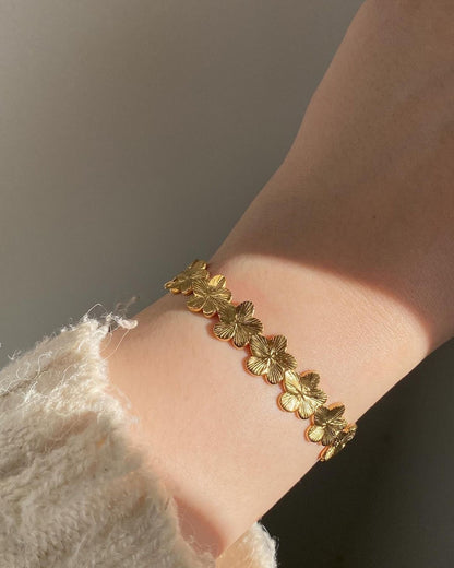 Jonc BABY FLORA doré