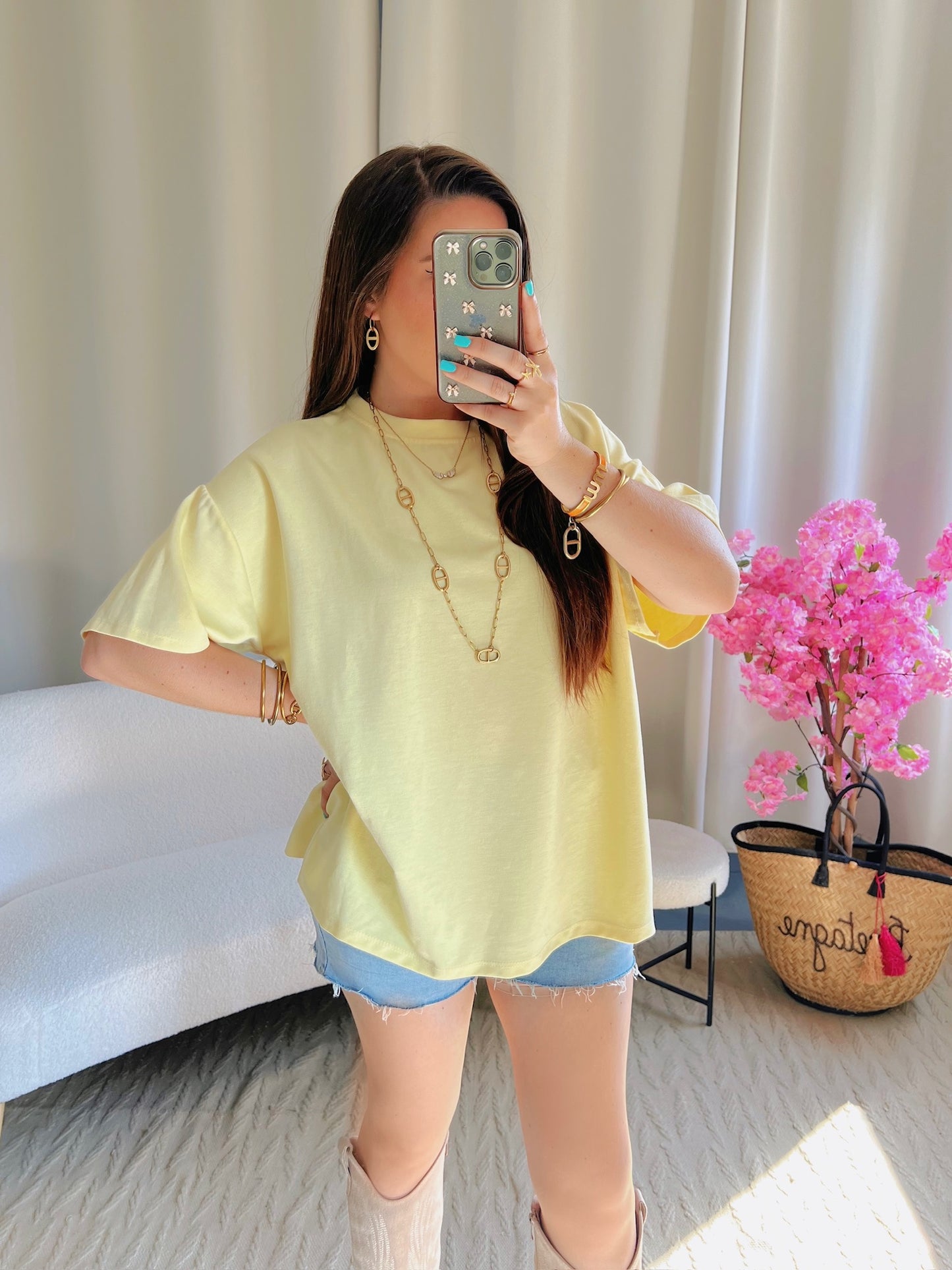 T-shirt CŒUR jaune