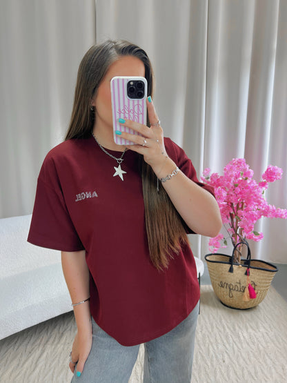 T-shirt ANGEL bordeaux