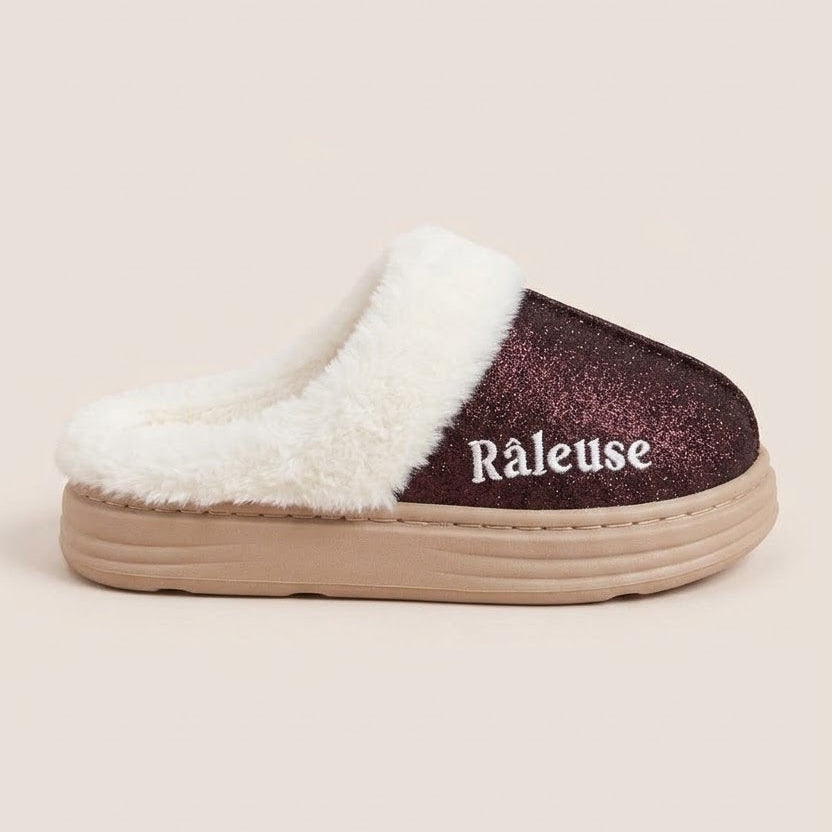 Chaussons à paillettes Râleuse