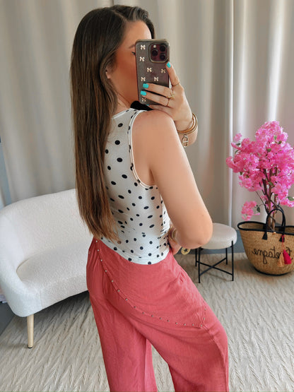Top ALESSIA blanc cassé