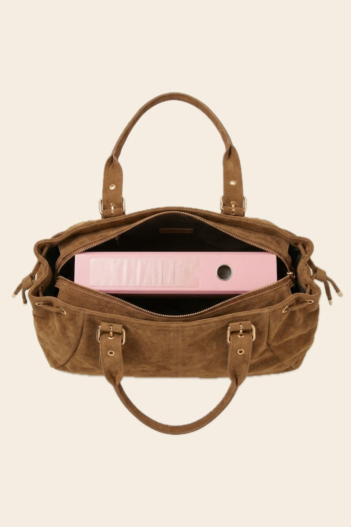 Sac BOSTON camel en suédine