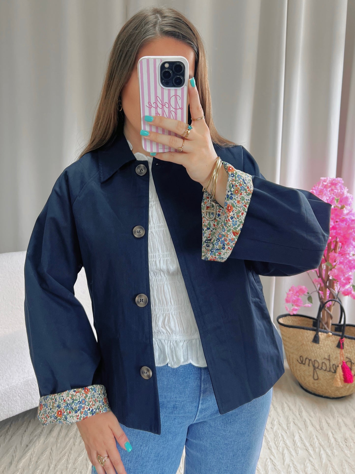 Trench JOSÉPHINE bleu marine