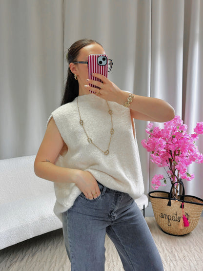 Pull dos nu SIENNA beige
