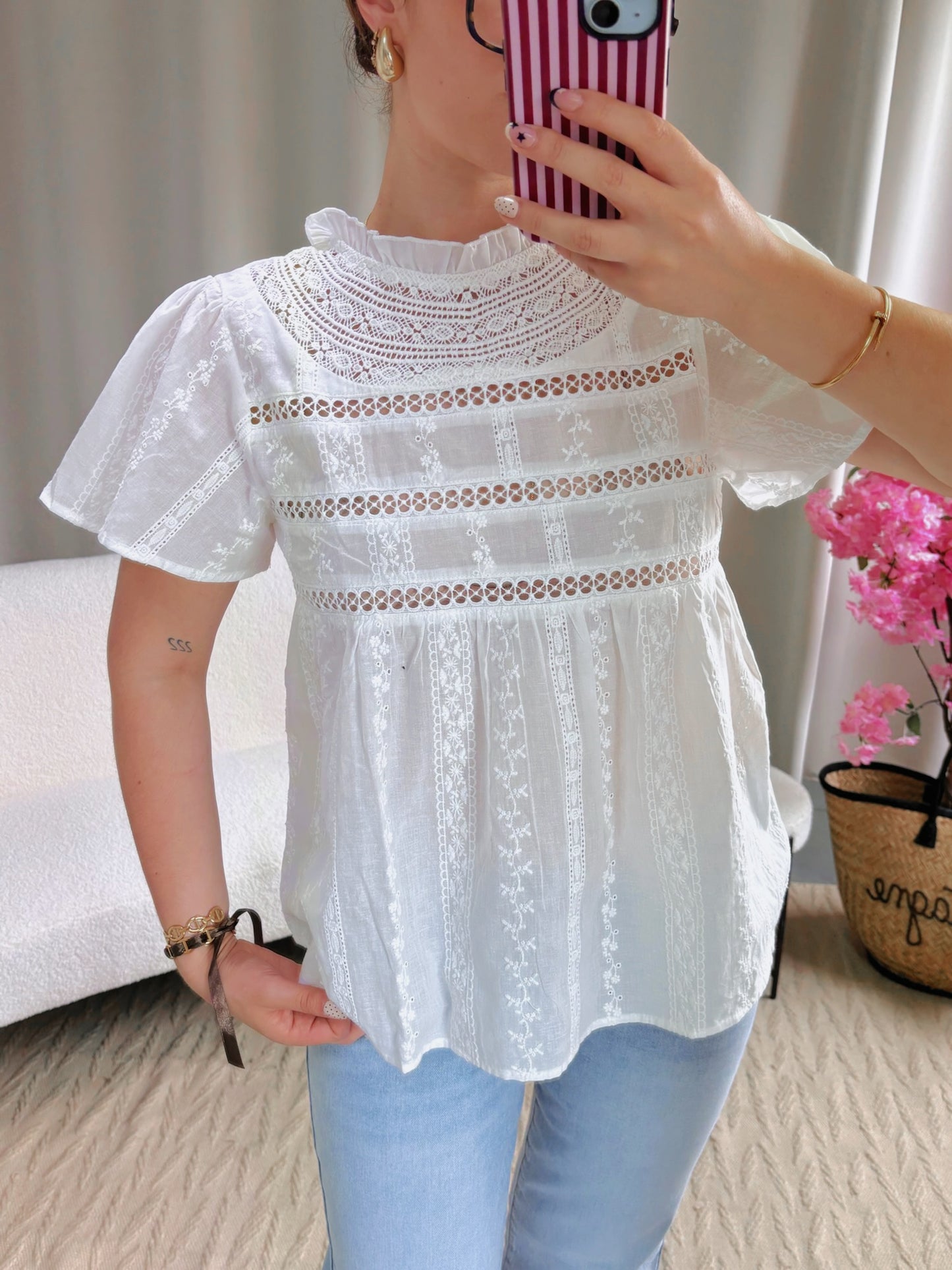 Blouse ADÈLE blanche