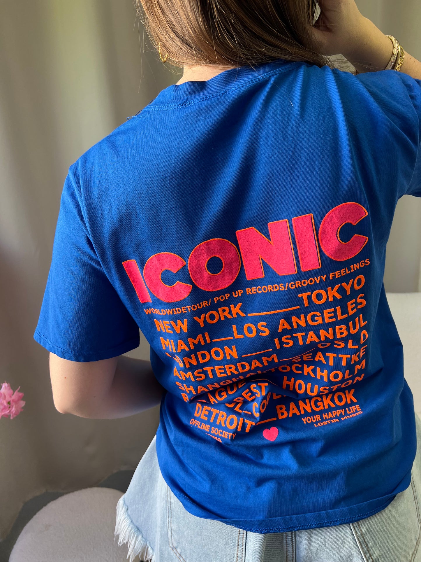 T-shirt ICONIC bleu électrique