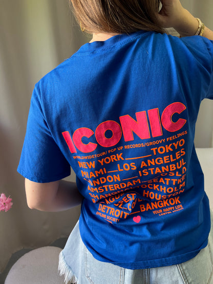 T-shirt ICONIC bleu électrique