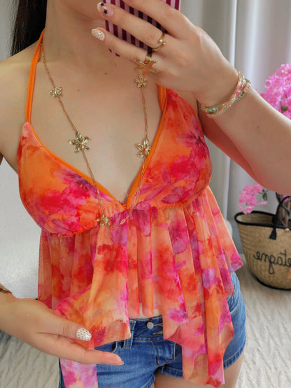 Top HIBISCUS orange