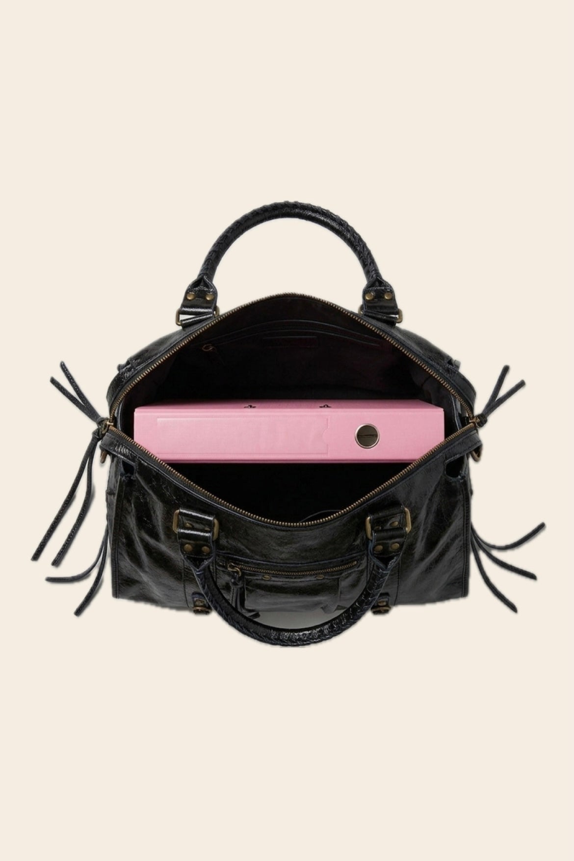 Sac PANAM noir irisé GRAND modèle
