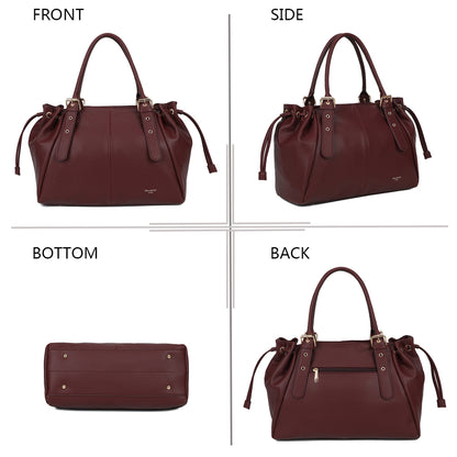 Sac STUD bordeaux grainé synthétique