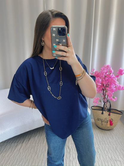 T-shirt CŒUR bleu marine