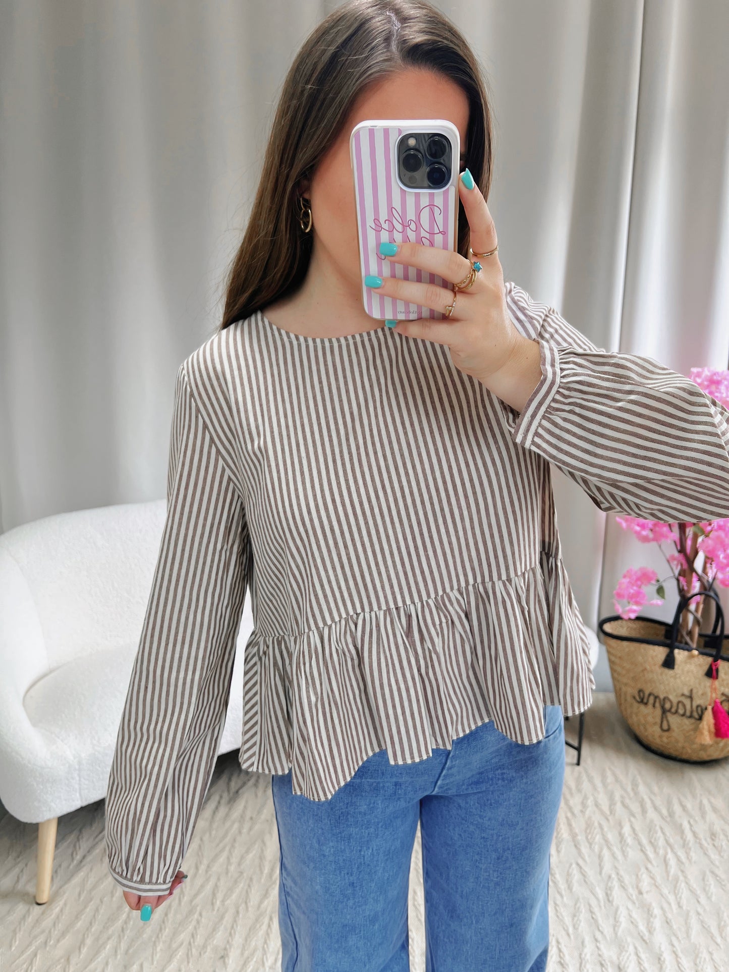 Blouse CHARLOTTE marron