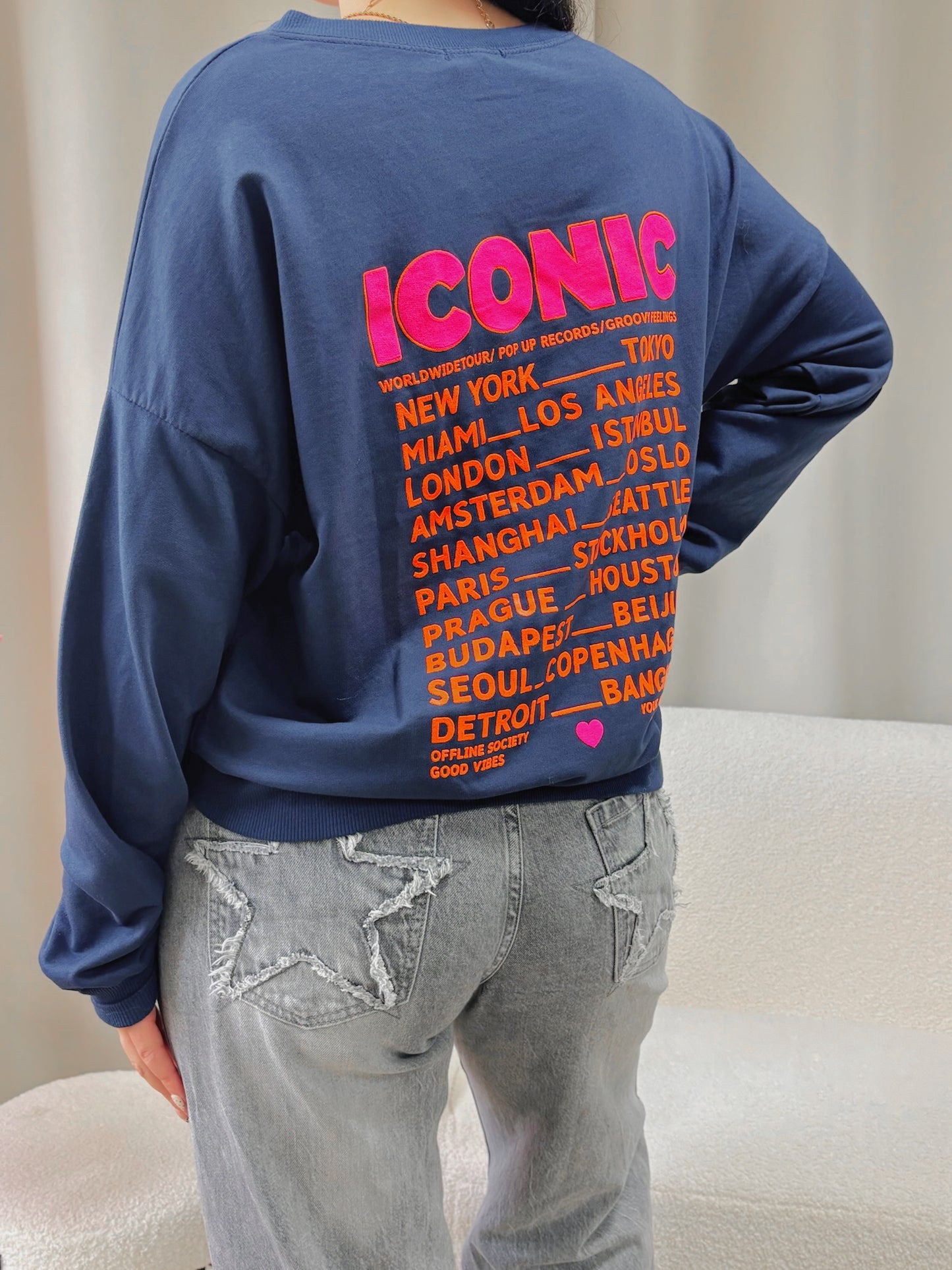 Sweat ICONIC bleu marine