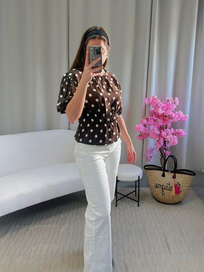 Blouse PIA marron