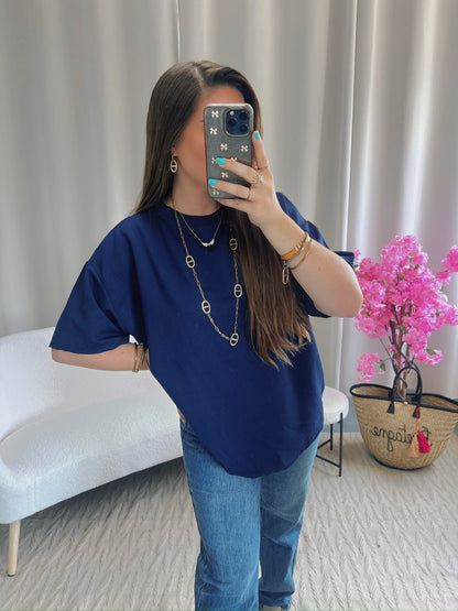 T-shirt CŒUR bleu marine