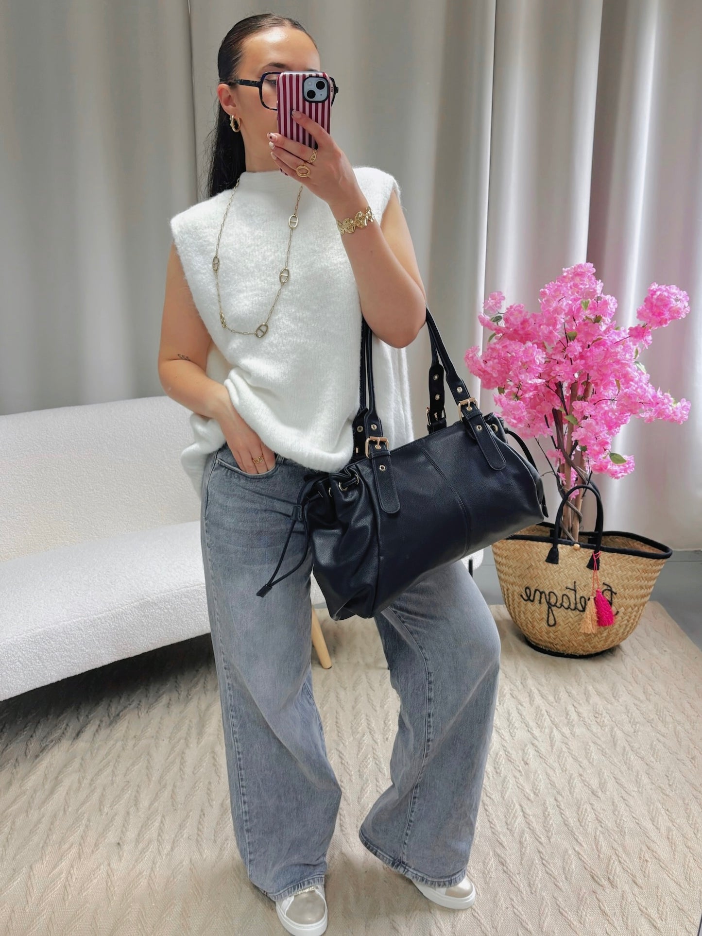 Pull dos nu SIENNA blanc