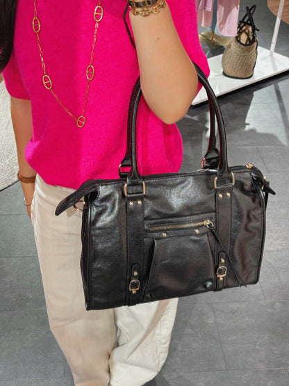 Sac MONACO noir irisé synthétique