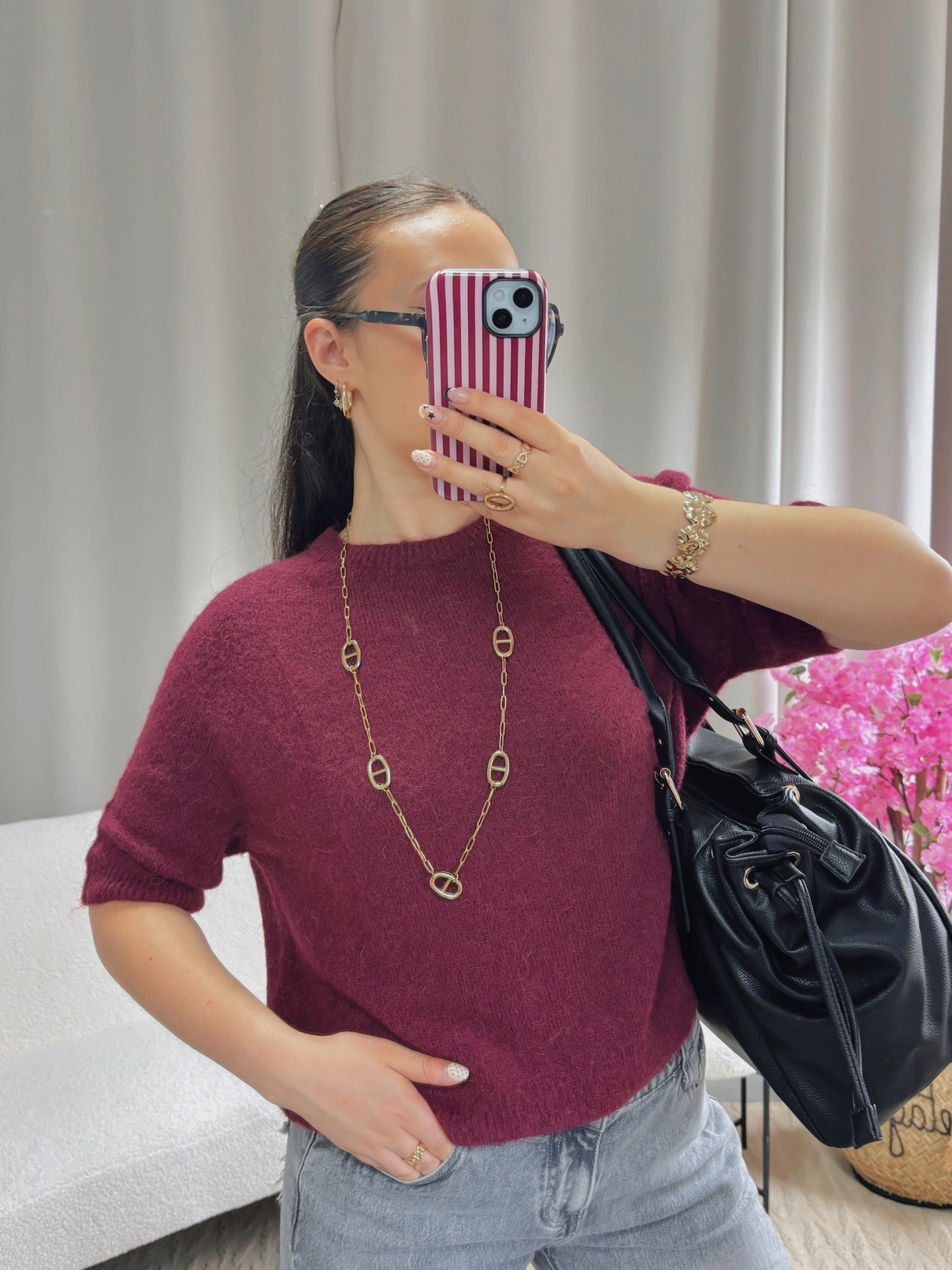Pull MAËLYS bordeaux