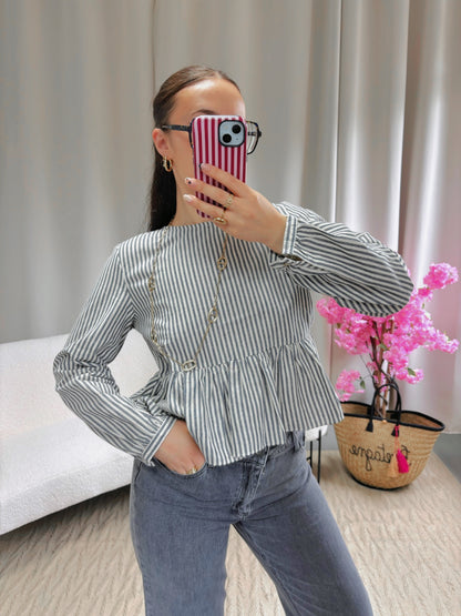 Blouse CHARLOTTE bleu marine