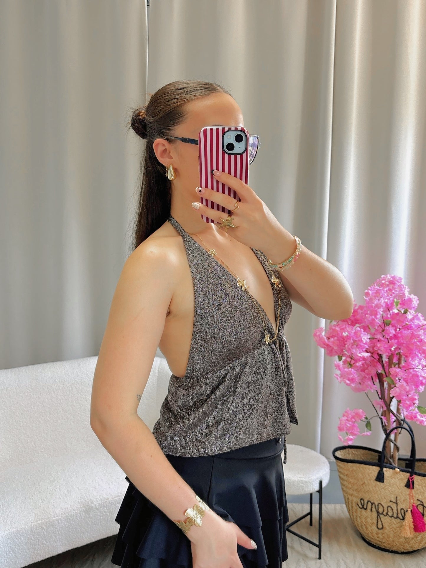 Top PAOLA marron
