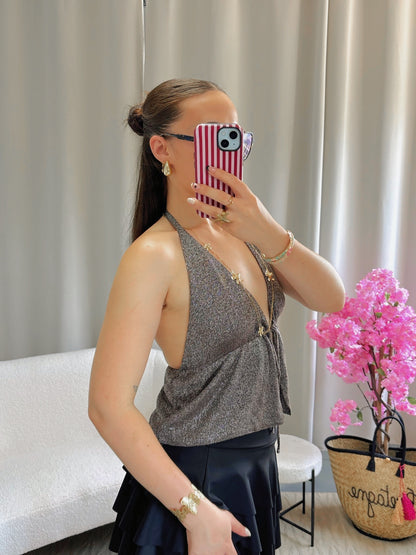 Top PAOLA marron
