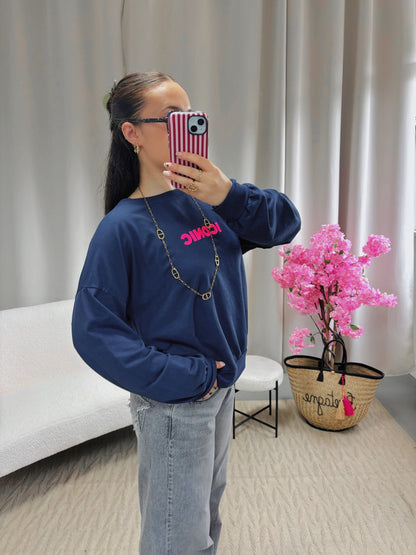 Sweat ICONIC bleu marine
