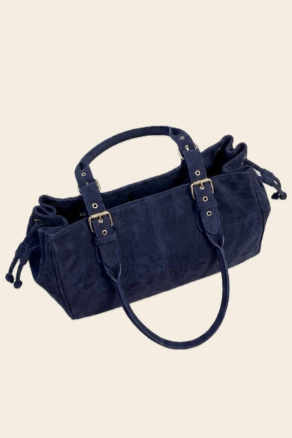 Sac BOSTON bleu marine en suédine
