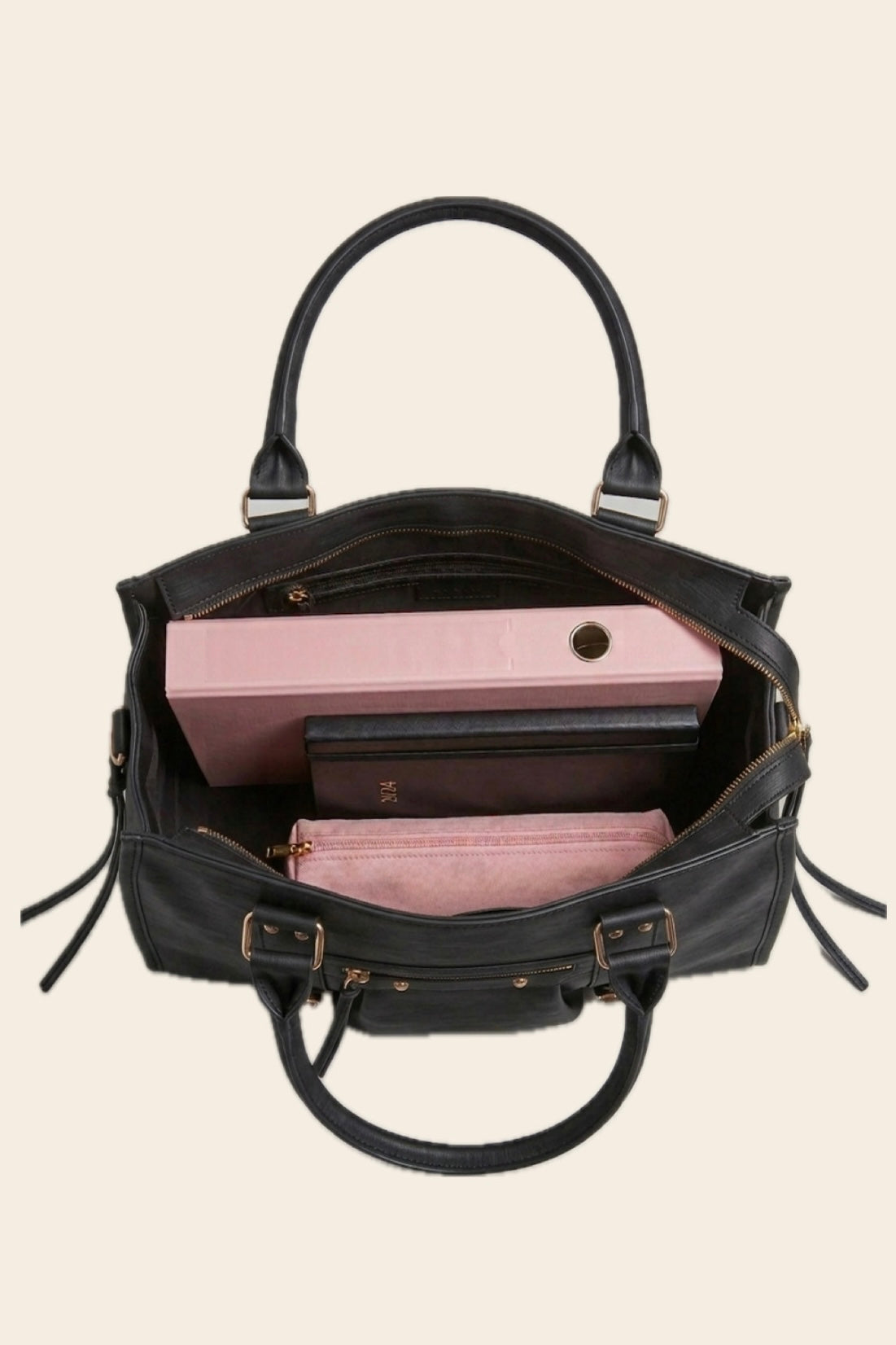 Sac MONACO noir brossé synthétique