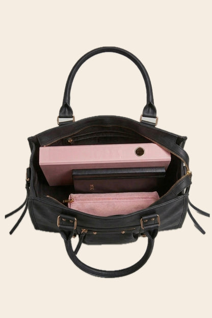 Sac MONACO noir brossé synthétique
