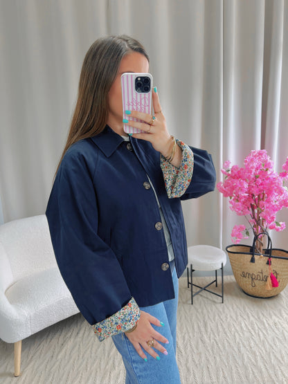Trench JOSÉPHINE bleu marine