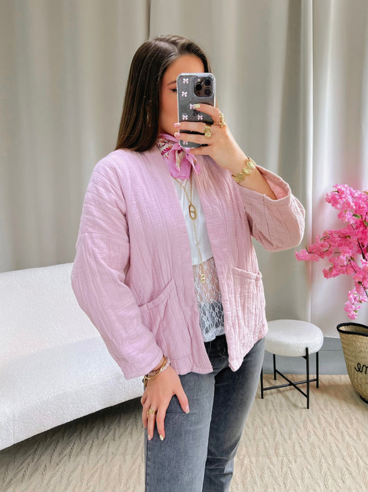 Veste ALBA rose pâle