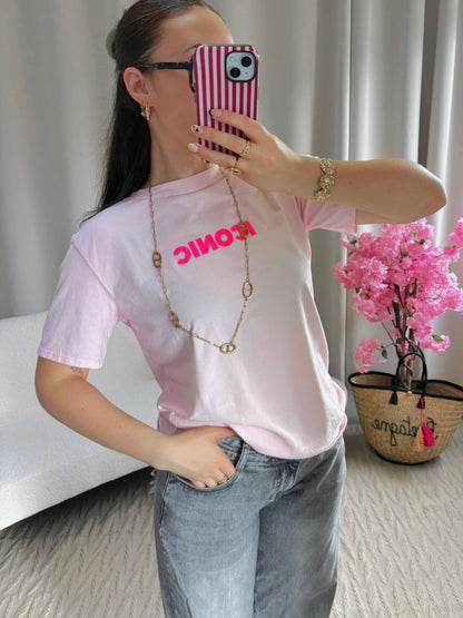 T-shirt ICONIC rose clair