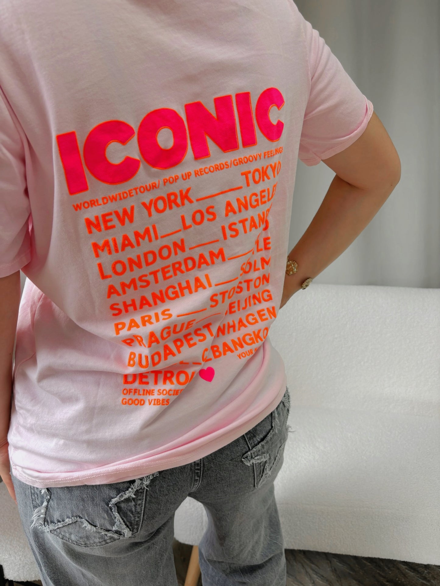 T-shirt ICONIC rose clair