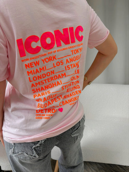 T-shirt ICONIC rose clair