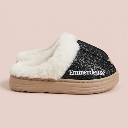 Chaussons à paillettes Emmerdeuse