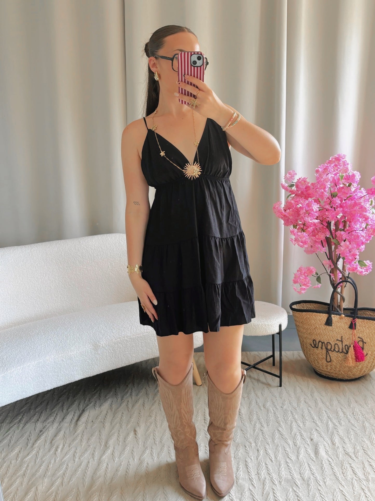 Robe SOLEIL courte noire