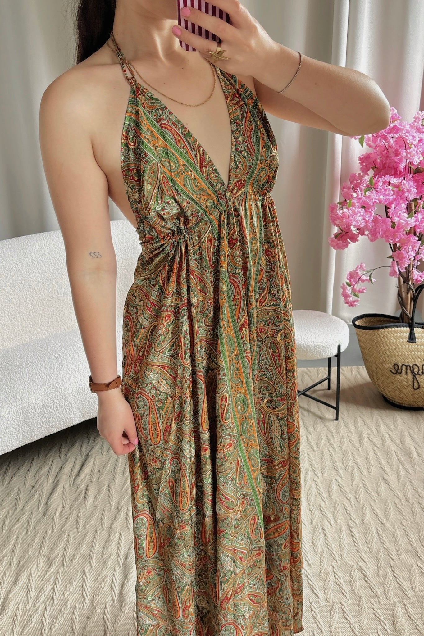 Robe BOHÈME vert kaki