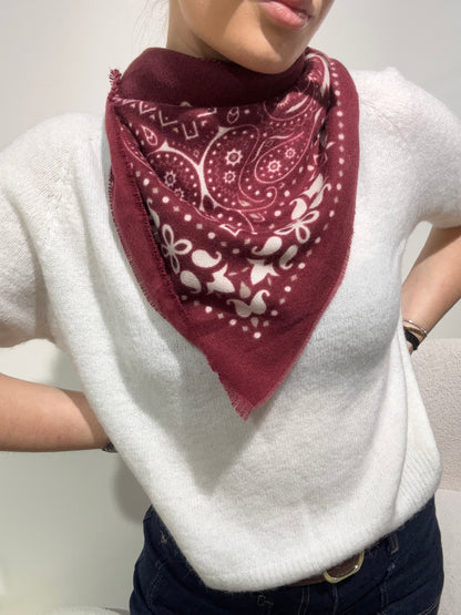 Foulard bandana bordeaux