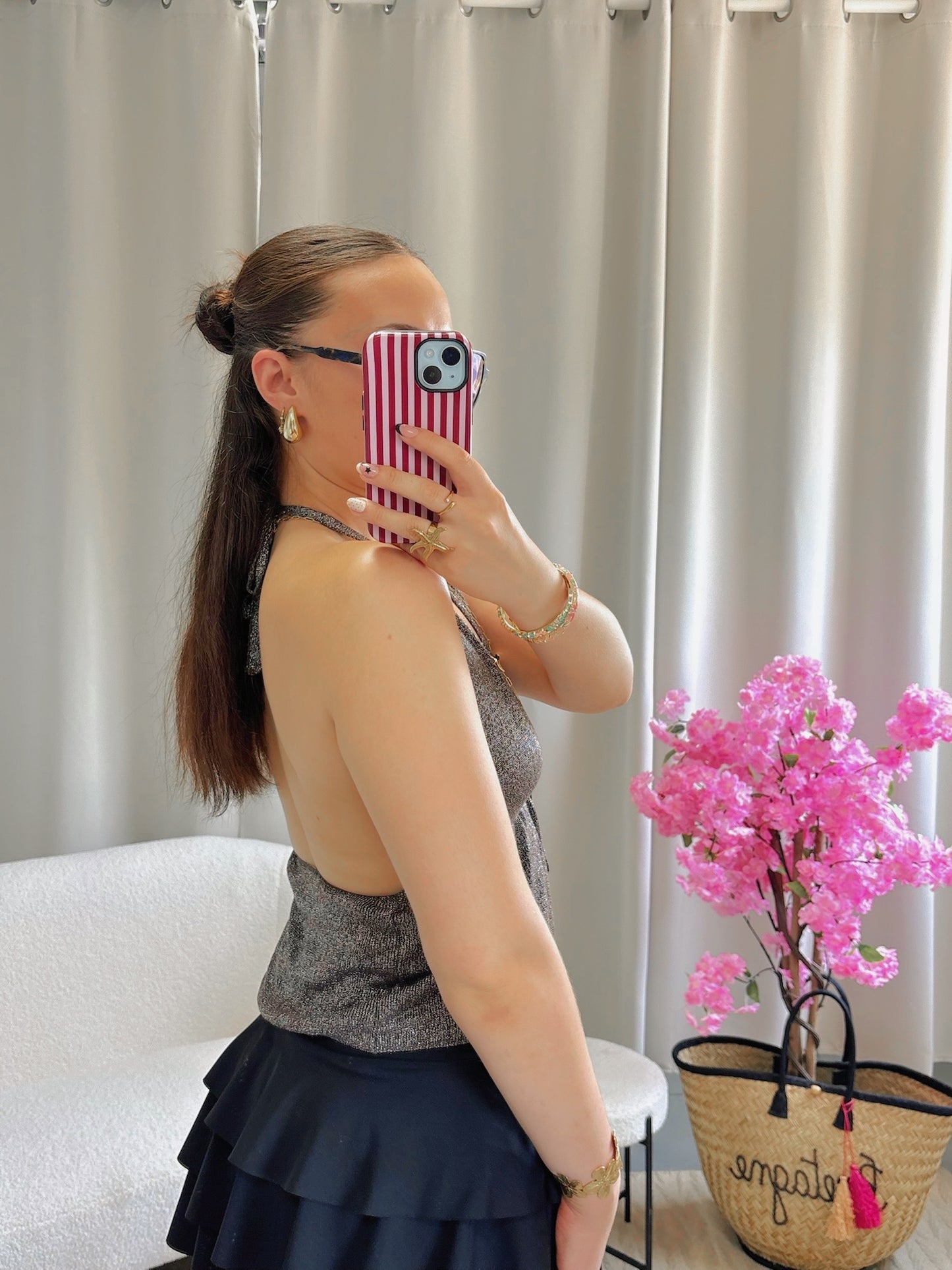 Top PAOLA marron