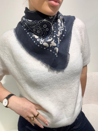 Foulard bandana bleu marine