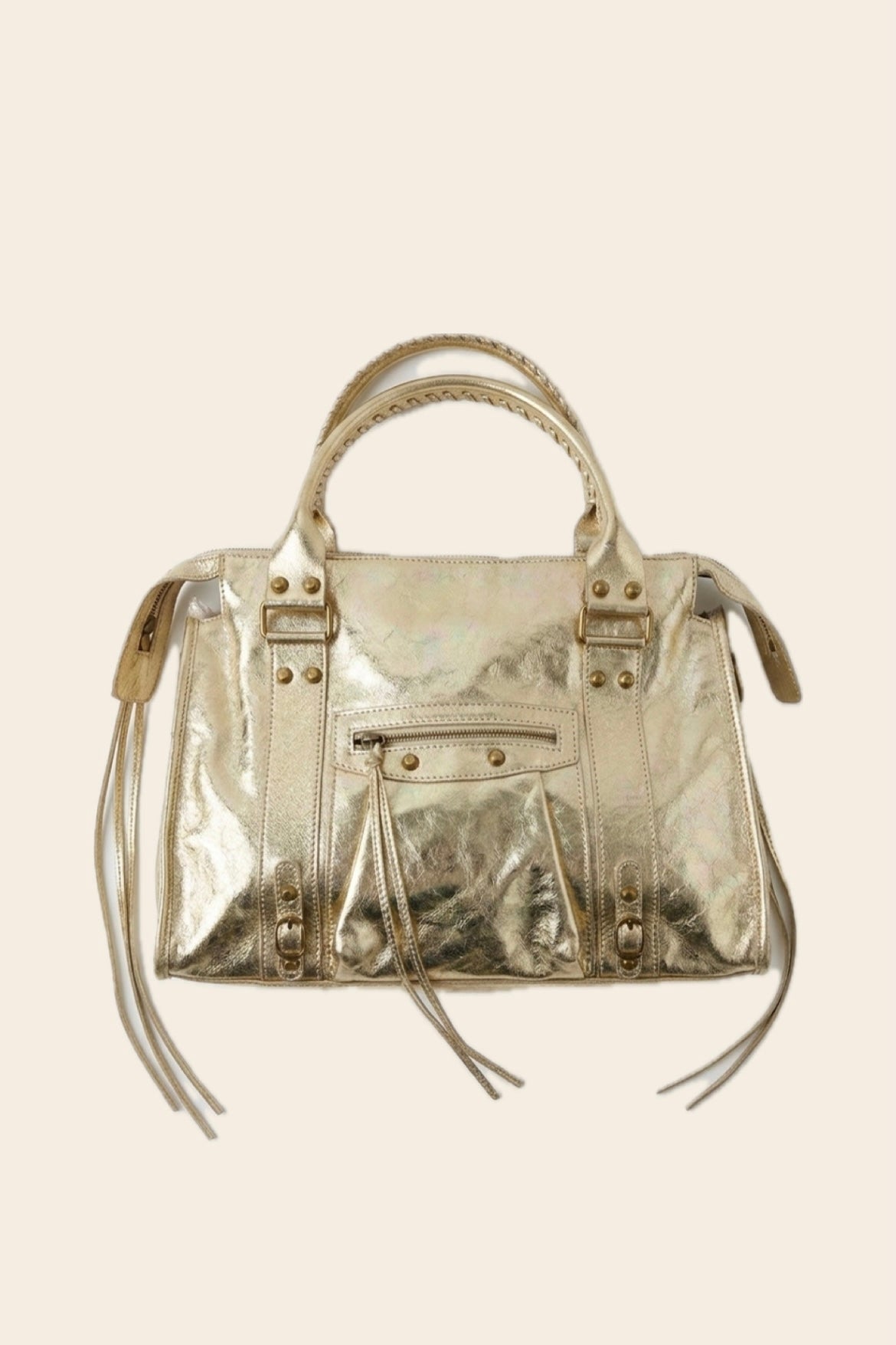Sac PANAM cuir doré GRAND modèle