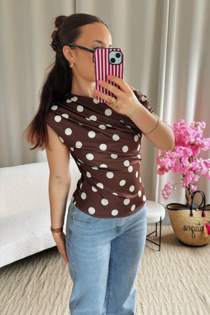 Top LUNA marron