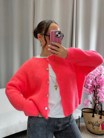 Cardigan COZY corail