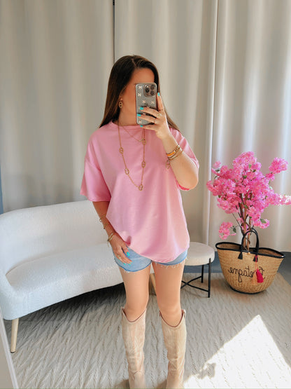 T-shirt CŒUR rose